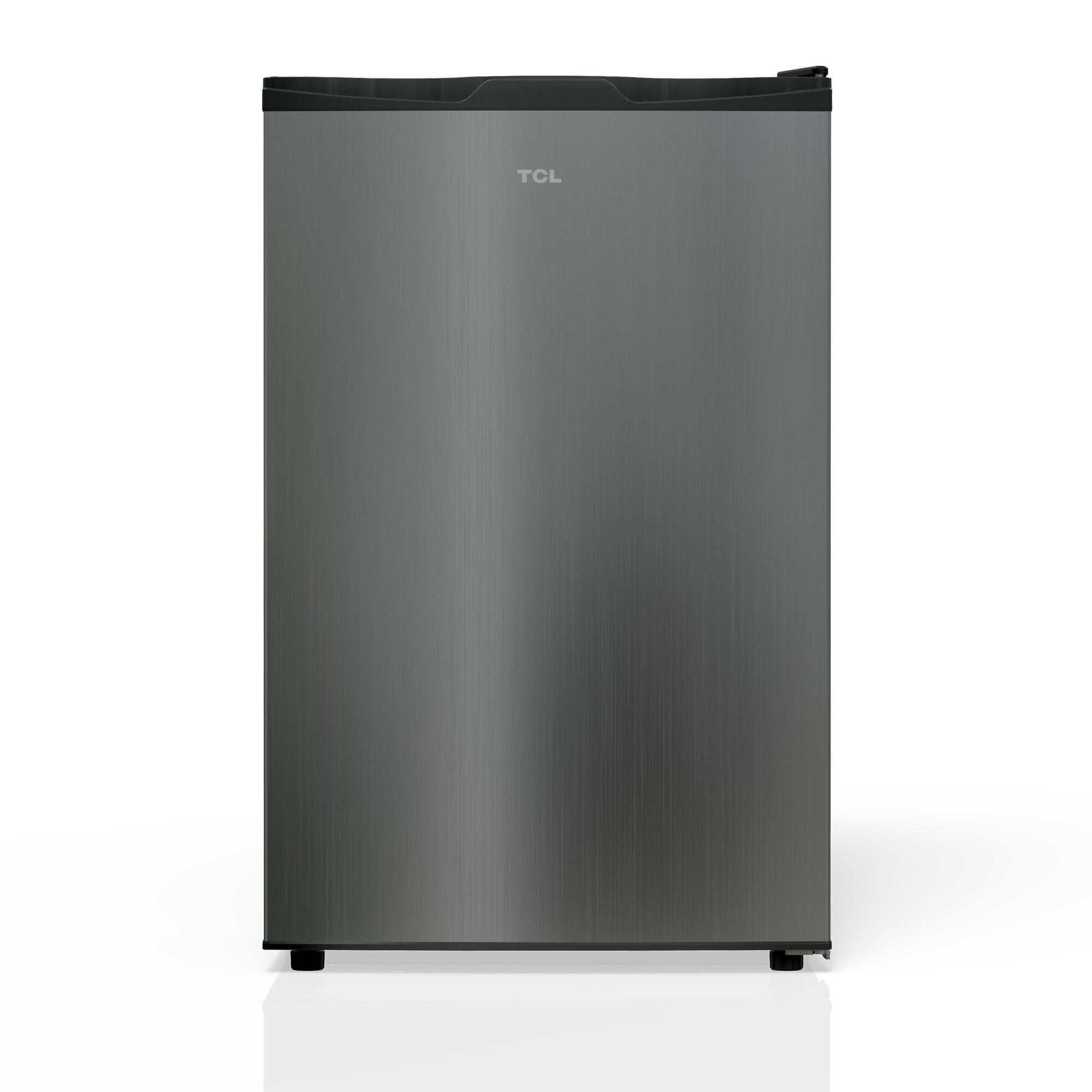TCL 4.5 Cu. Ft. Compact Single Door Refrigerator in Silver, Model# TRM45S4AV